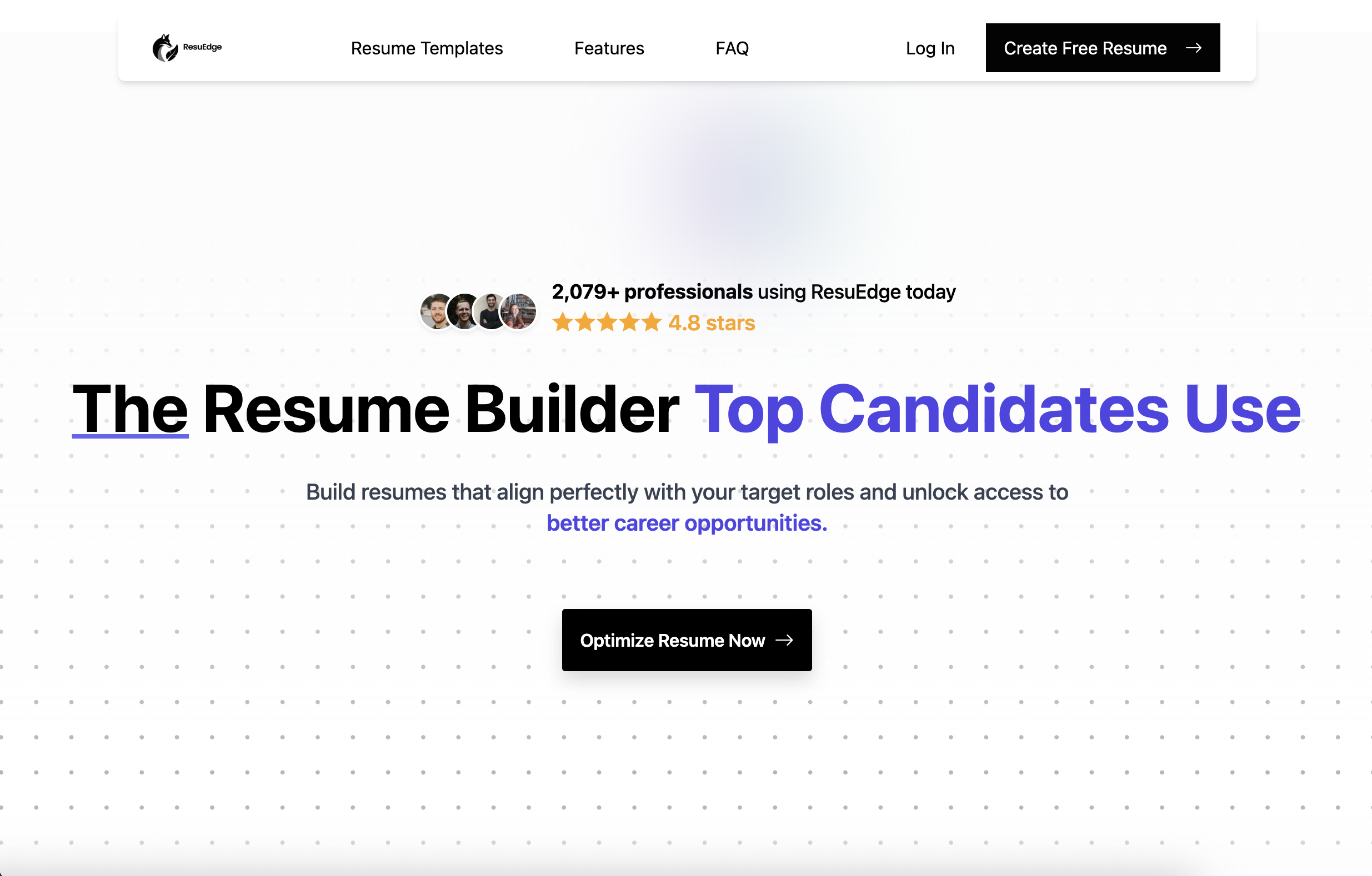 ResuEdge Landing Page